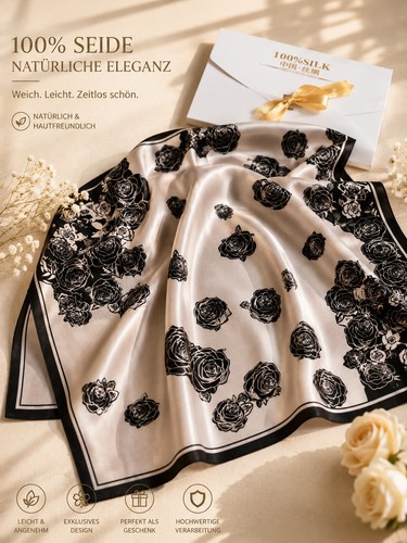 Eleganter seidenschal floral - eleganter, |