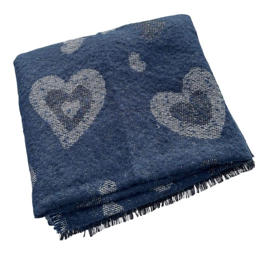 Milano schal tuch blau herzen - schal,