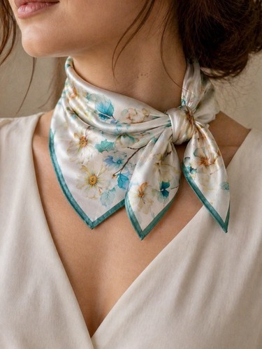 Eleganter seidenschal floral - seidenschal,