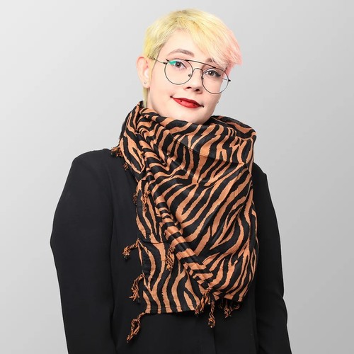 Zebra baumwolltuch mit fransen - zebra,