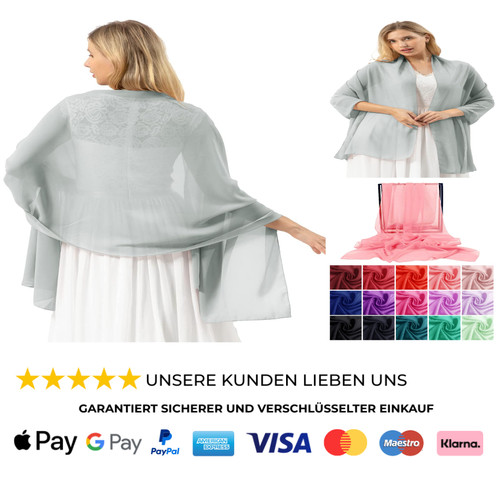 Damen halstuch chiffon stola - chiffon,